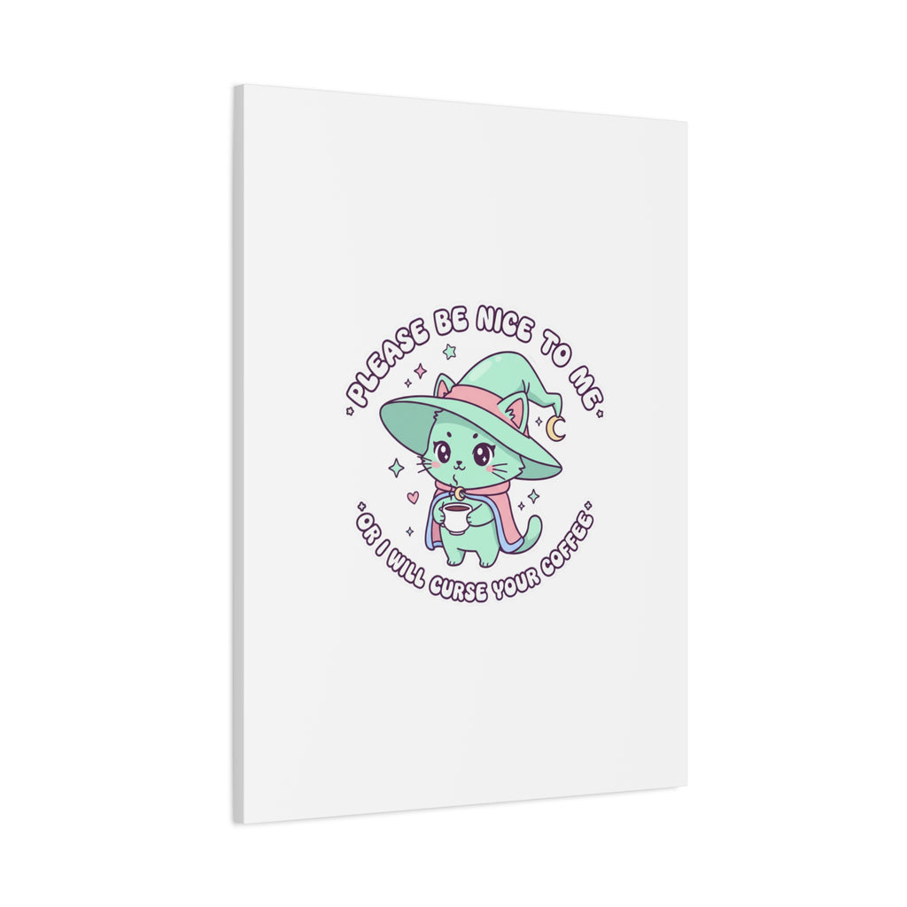 Please Be Nice To Me Canvas | Soft Threat kawaii menacing art