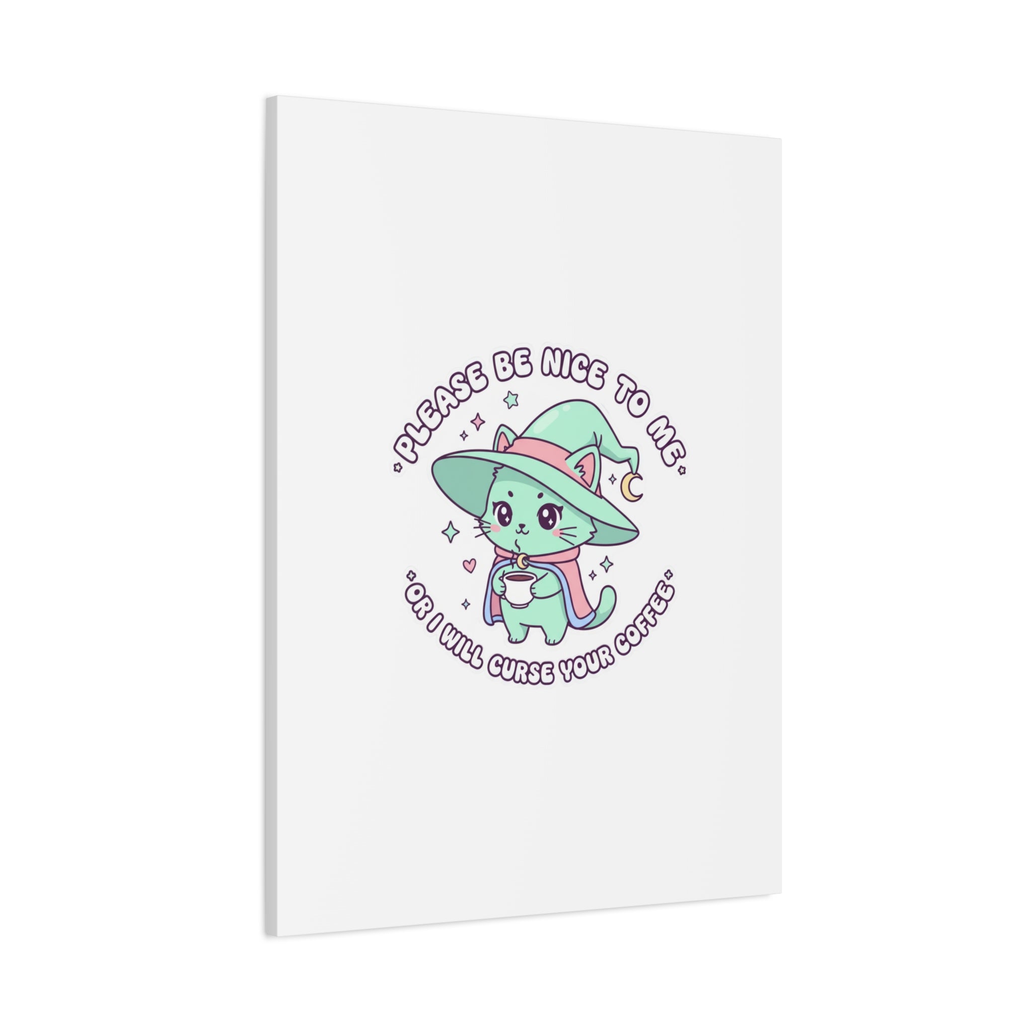 Please Be Nice To Me Canvas | Soft Threat kawaii menacing art