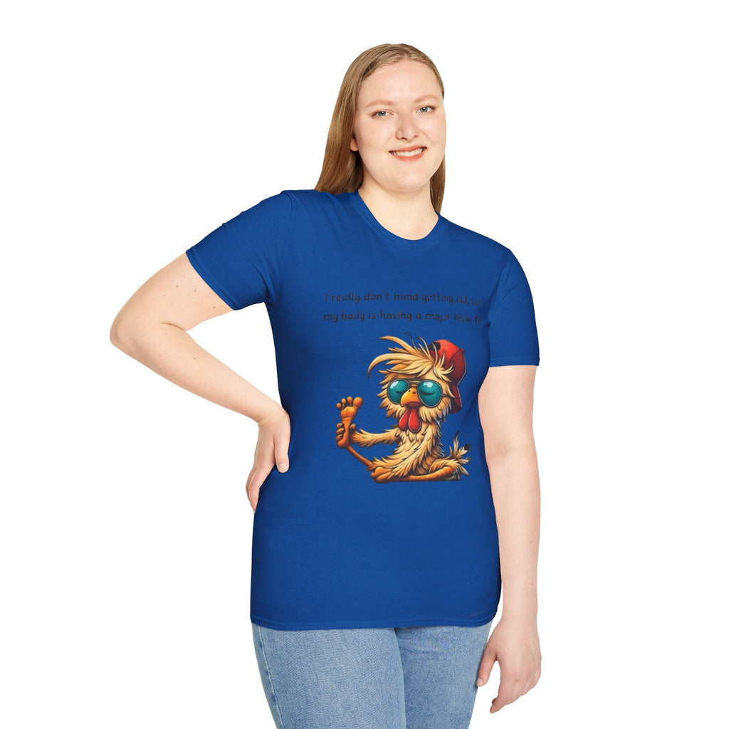 Funny Retirement T-Shirt — "I Really Don't Mind Getting Old, My Body Is Having a Major Hissy Fit"