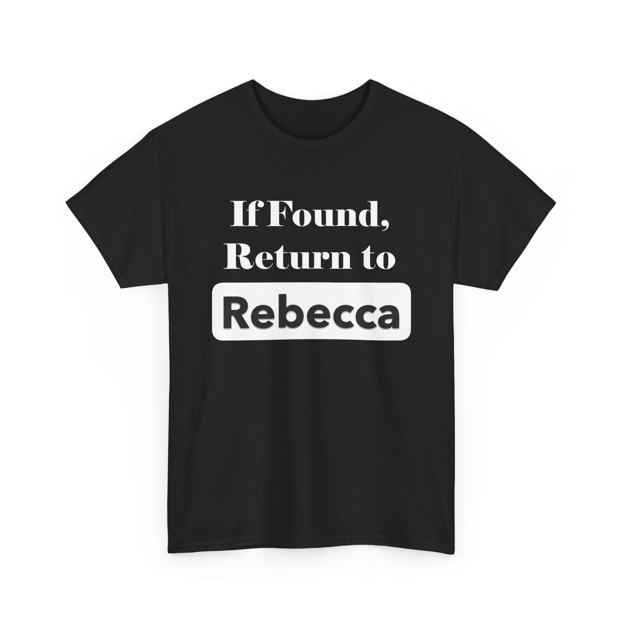 Rebecca Name Tee — Personalized Minimalist White T‑Shirt