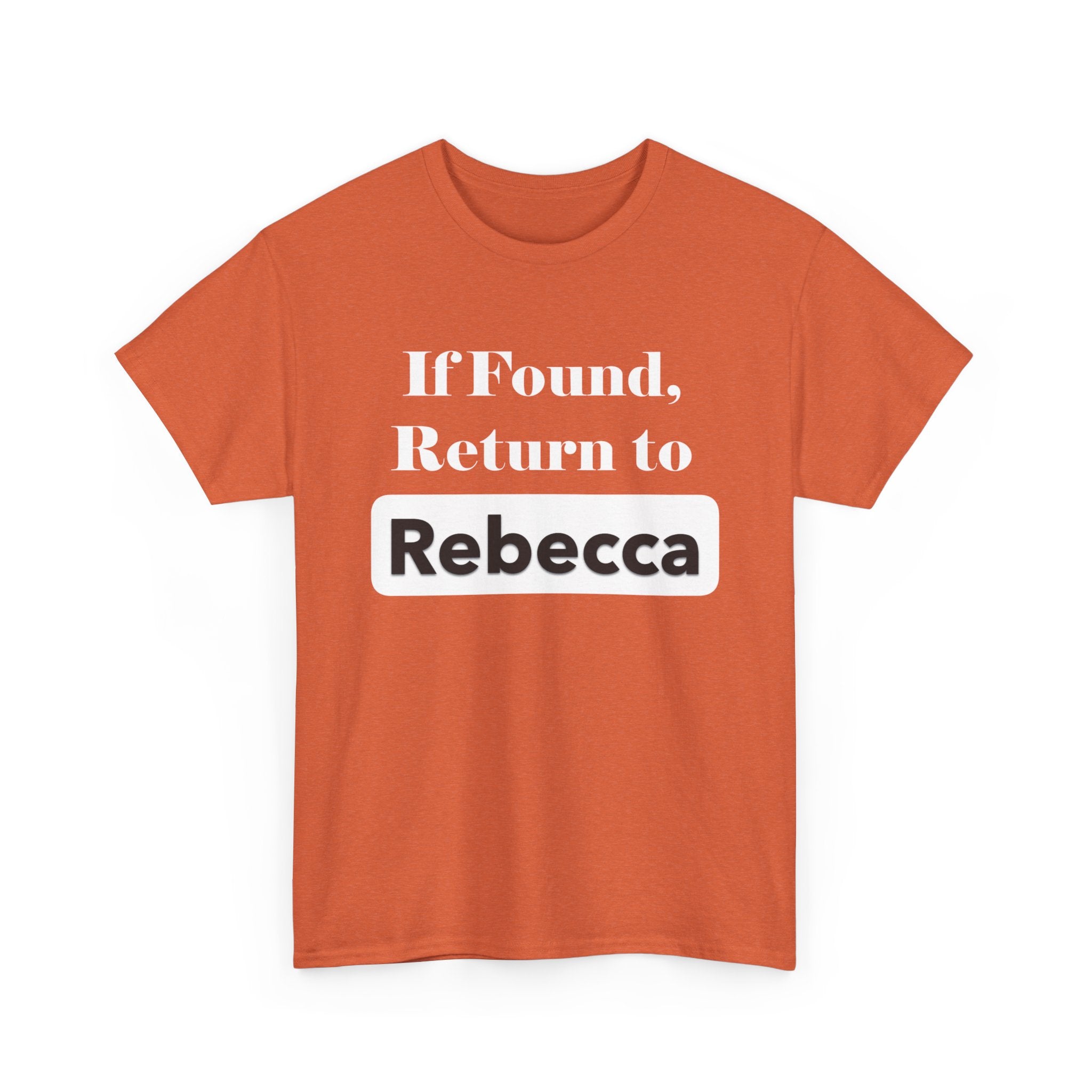 Rebecca Name Tee — Personalized Minimalist White T‑Shirt