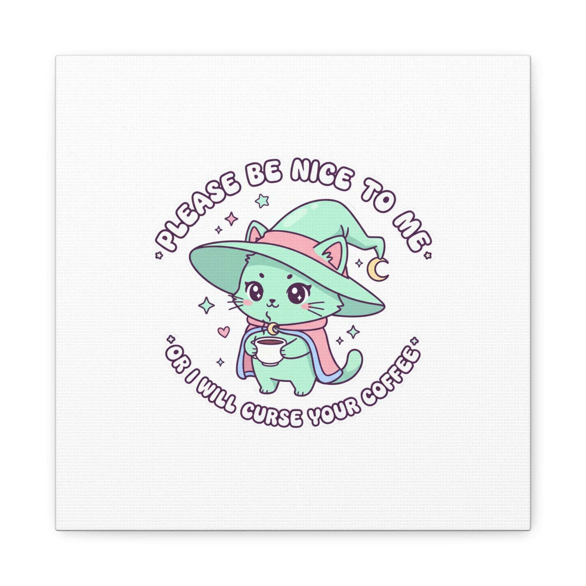 Please Be Nice To Me Canvas | Soft Threat kawaii menacing art