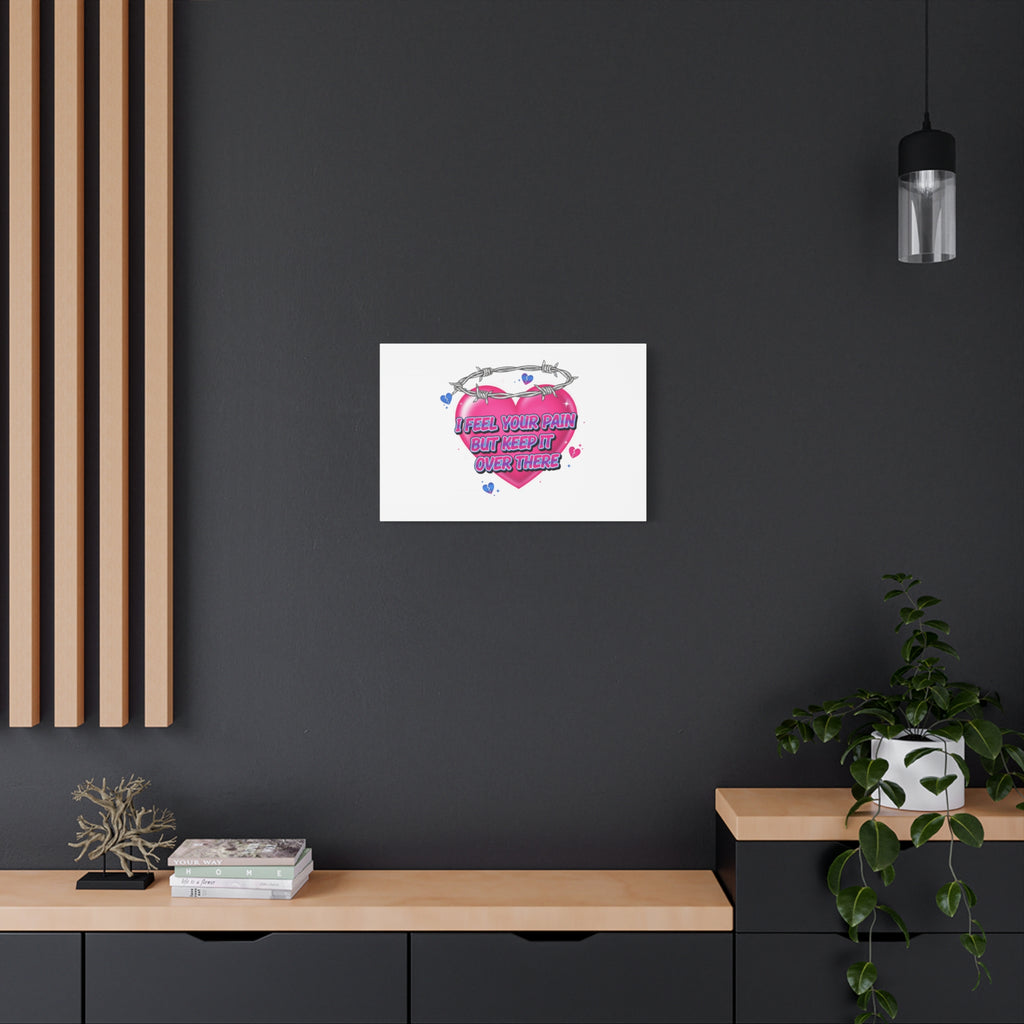 Snarky Neon Heart Airbrush Canvas | Softcore Hater, Y2K nostalgia