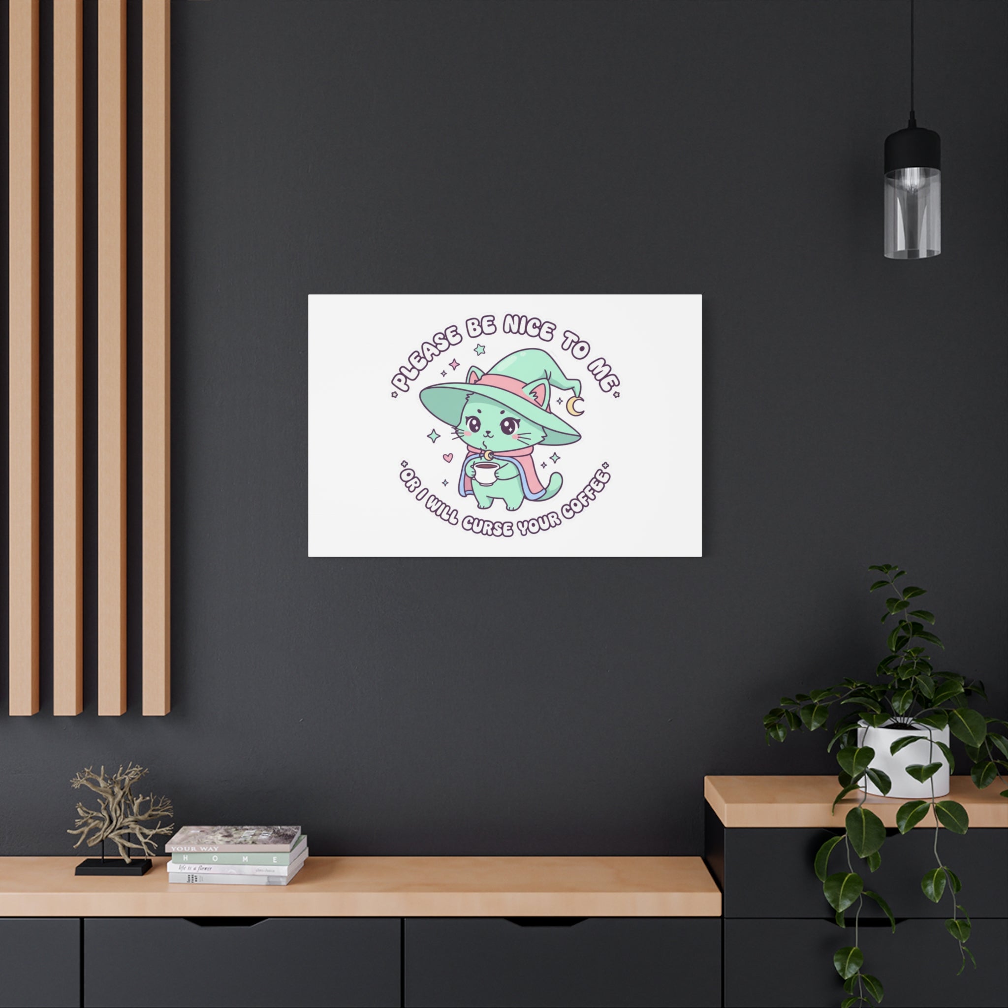 Please Be Nice To Me Canvas | Soft Threat kawaii menacing art