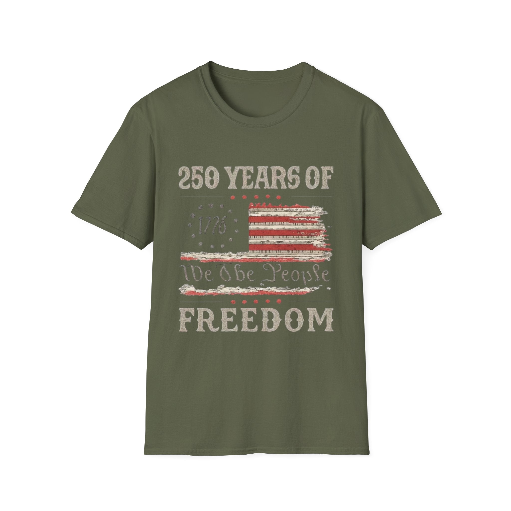 Freedom 250th Anniversary T-Shirt – "250 Years of Freedom" 1776 We the People Patriotic Tee