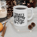 Coffee Mug — "Today's Good Mood Is Sponsored By Coffee" Ceramic Mug (11oz & 15oz)