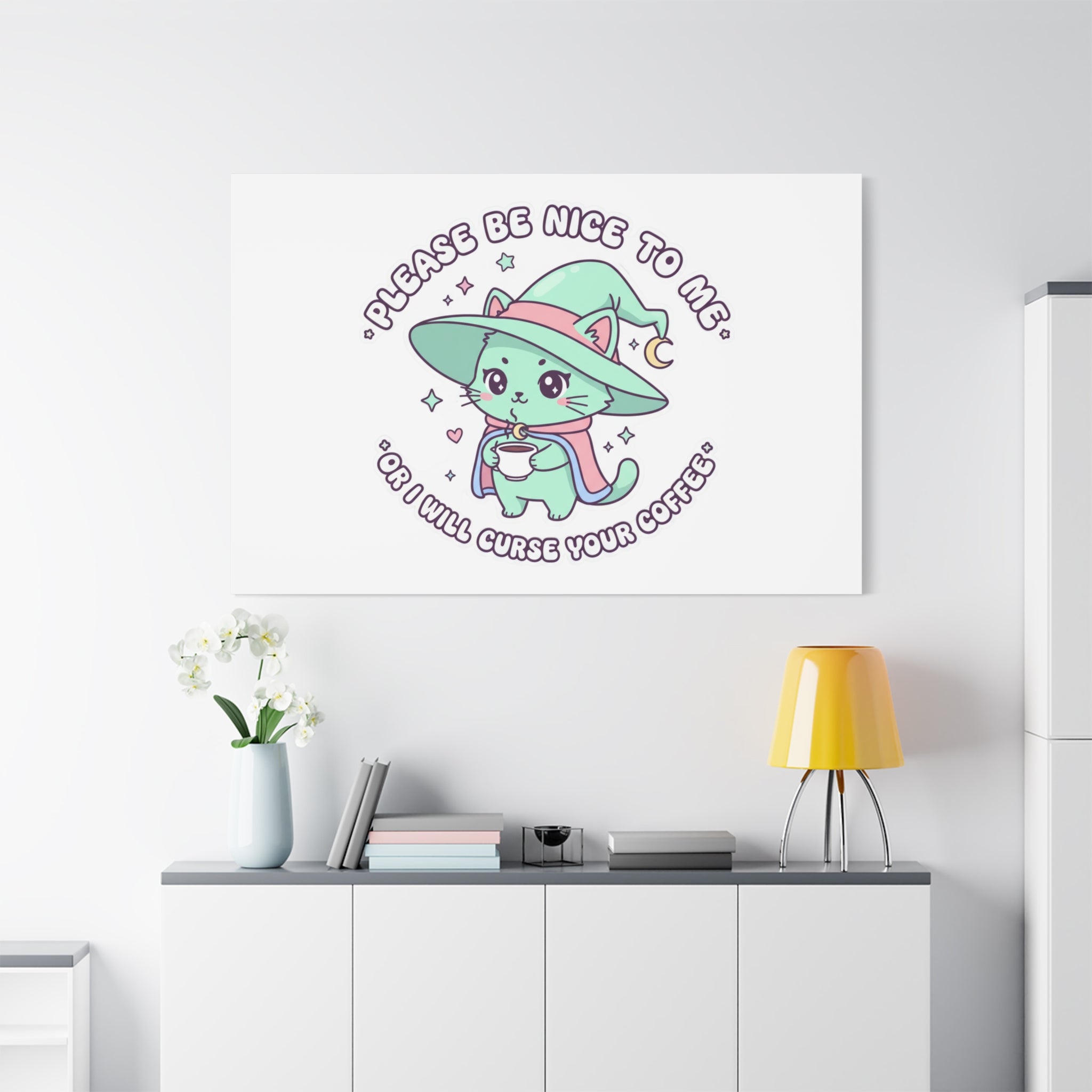 Please Be Nice To Me Canvas | Soft Threat kawaii menacing art