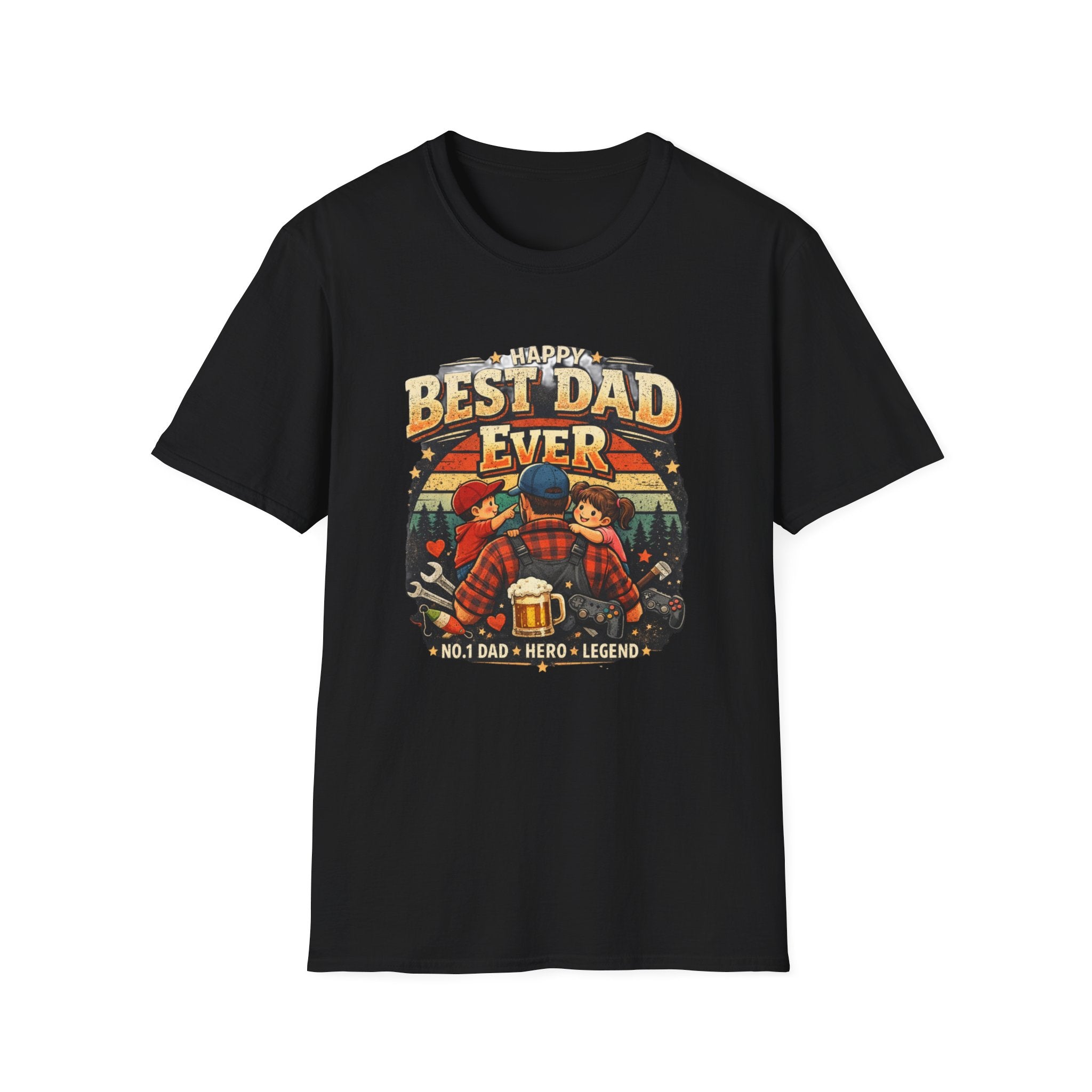 Best Dad Ever T-Shirt – Vintage Father’s Day Gift Tee (Dad, Hero, Legend)