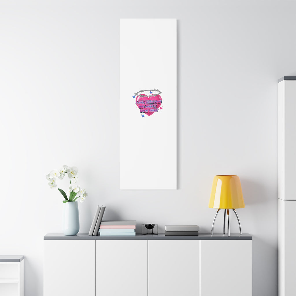 Snarky Neon Heart Airbrush Canvas | Softcore Hater, Y2K nostalgia