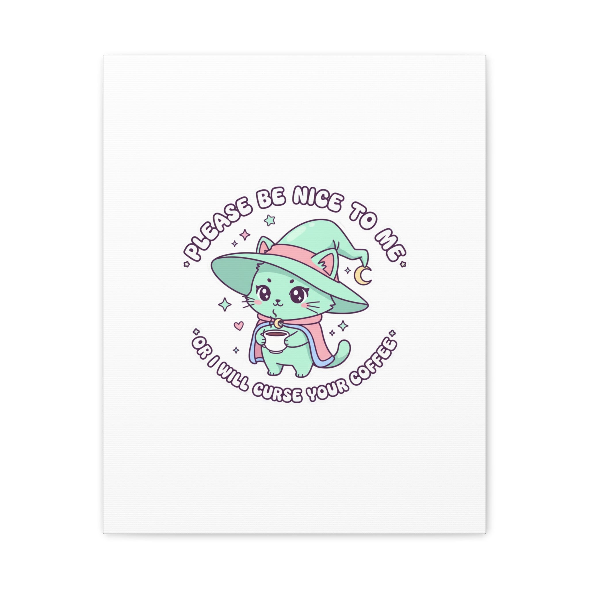 Please Be Nice To Me Canvas | Soft Threat kawaii menacing art