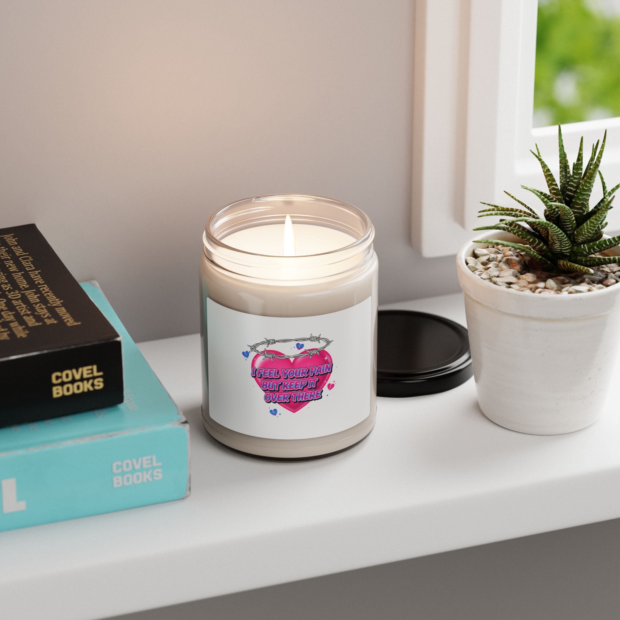 Snarky Neon Heart Candle | Soy Candle, Airbrush Y2K Cherub Style