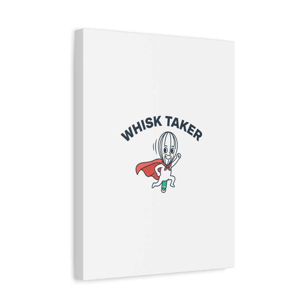 Whisk Taker Canvas, Stretched | Kitchen Pun Minimalism, cooking humor