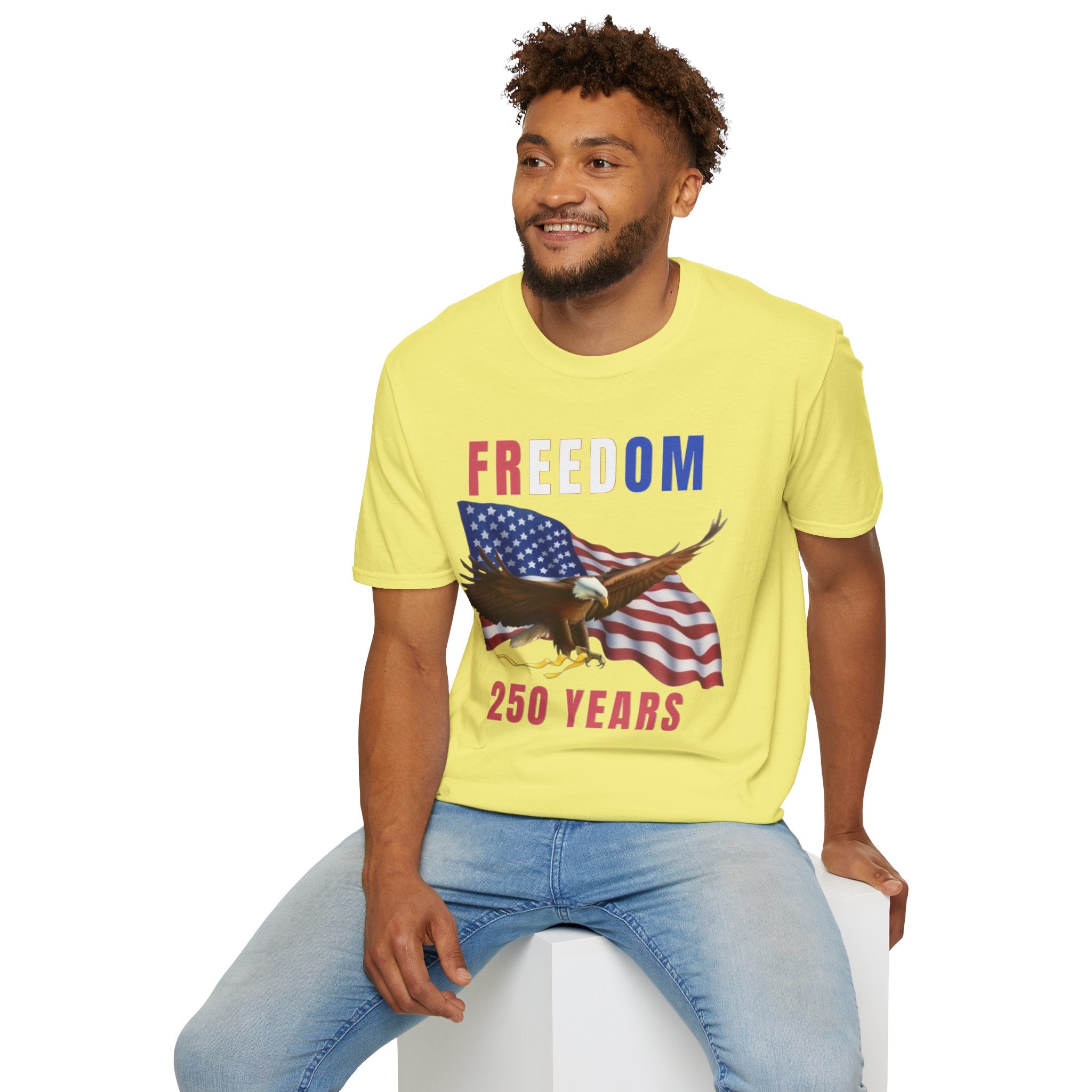 Freedom Eagle 250 Years T-Shirt | American Flag Patriotic Tee