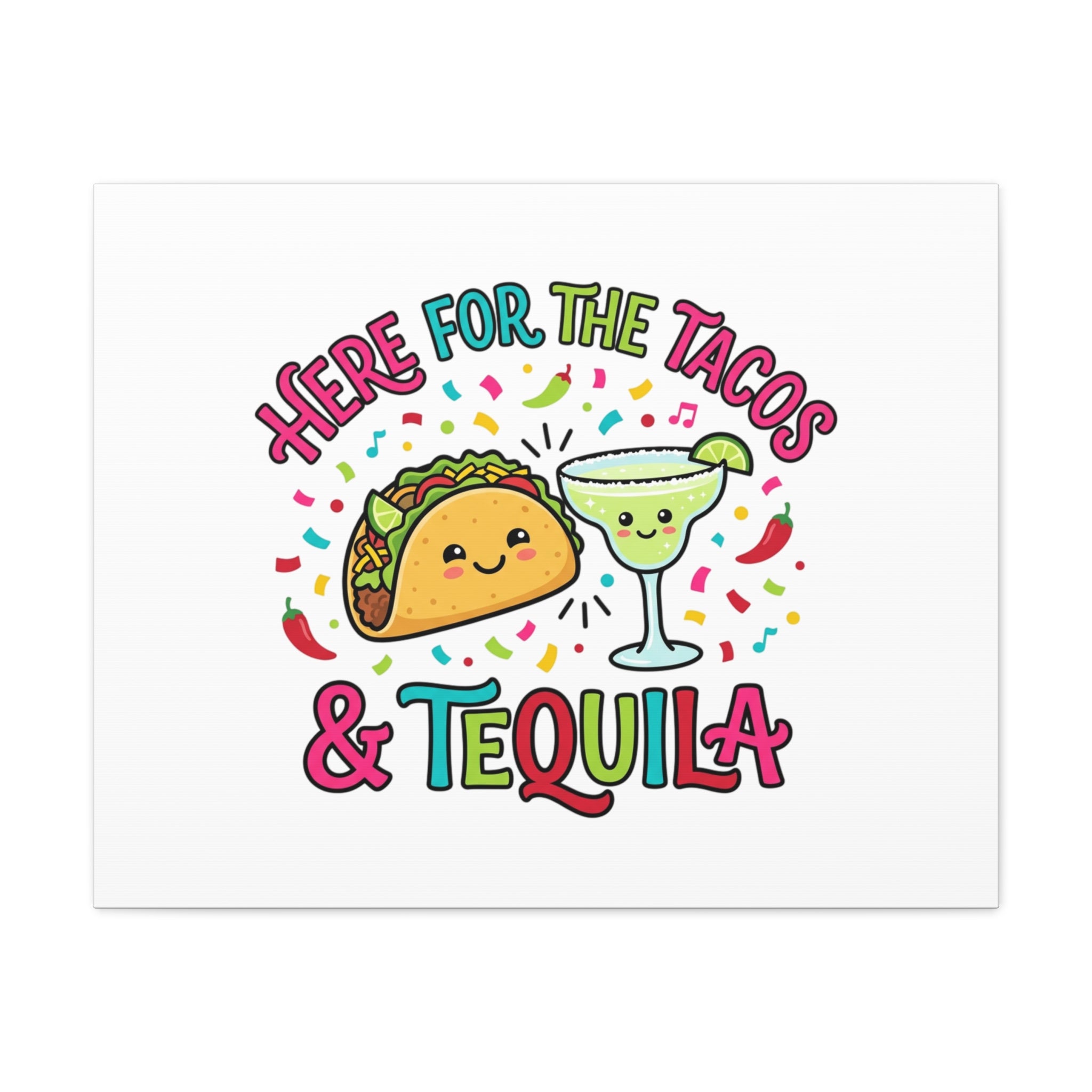 Here for the Tacos & Tequila Canvas | Cinco de Mayo fiesta decor