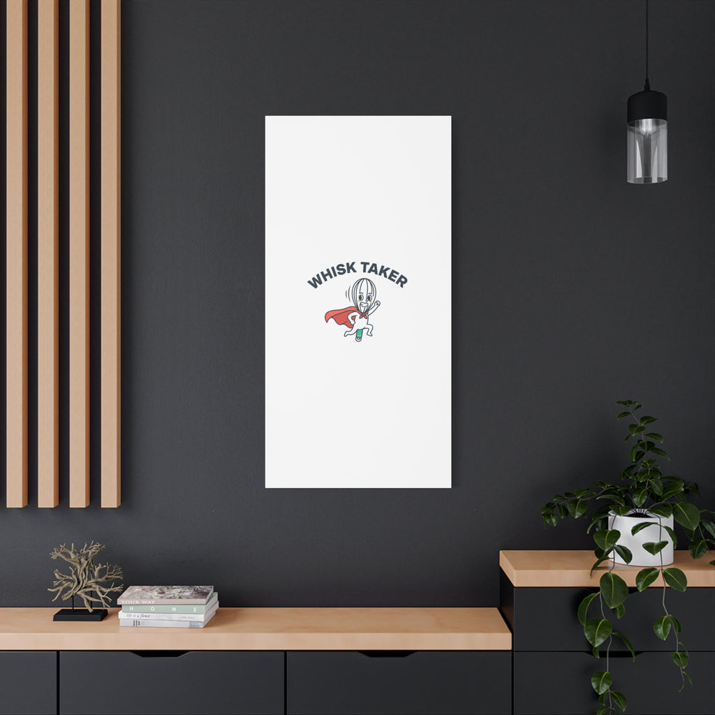 Whisk Taker Canvas, Stretched | Kitchen Pun Minimalism, cooking humor