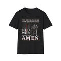 Christian Prayer T-Shirt — “The Devil Saw Me…He’d Won Until I Said Amen” Inspirational Tee