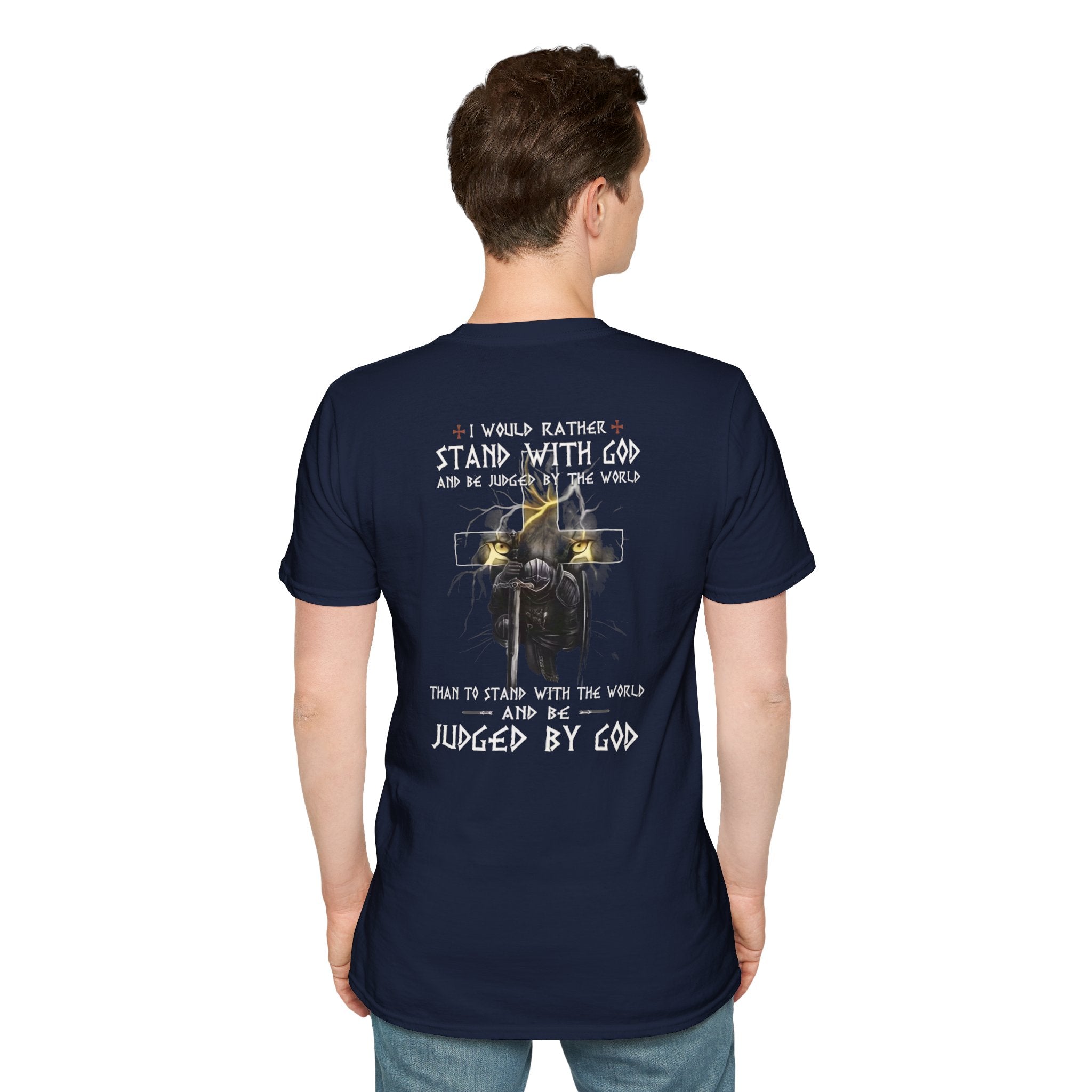 Christian Faith T-Shirt — "I Would Rather Stand With God" Graphic Tee