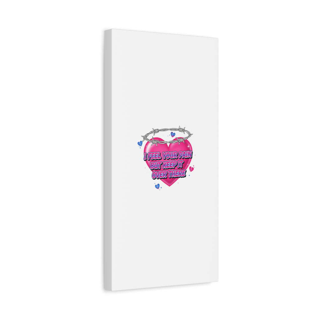 Snarky Neon Heart Airbrush Canvas | Softcore Hater, Y2K nostalgia