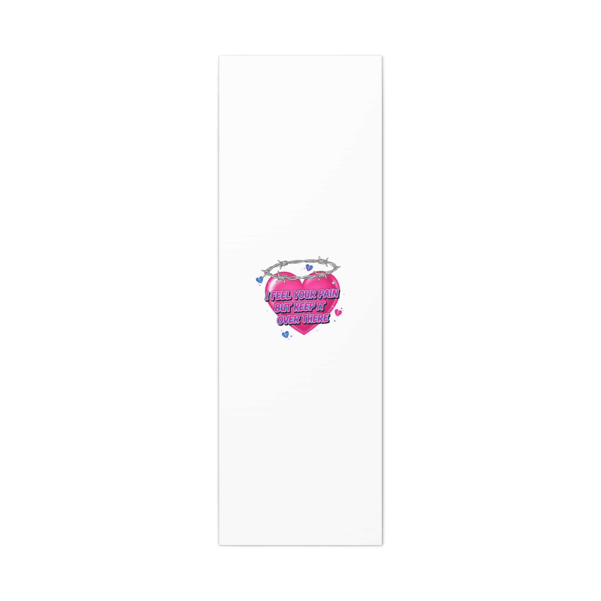 Snarky Neon Heart Airbrush Canvas | Softcore Hater, Y2K nostalgia