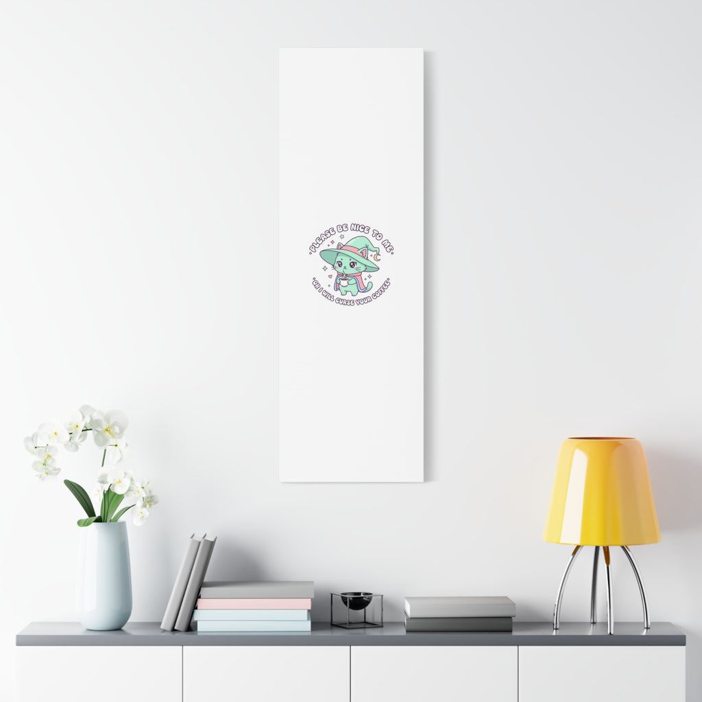 Please Be Nice To Me Canvas | Soft Threat kawaii menacing art