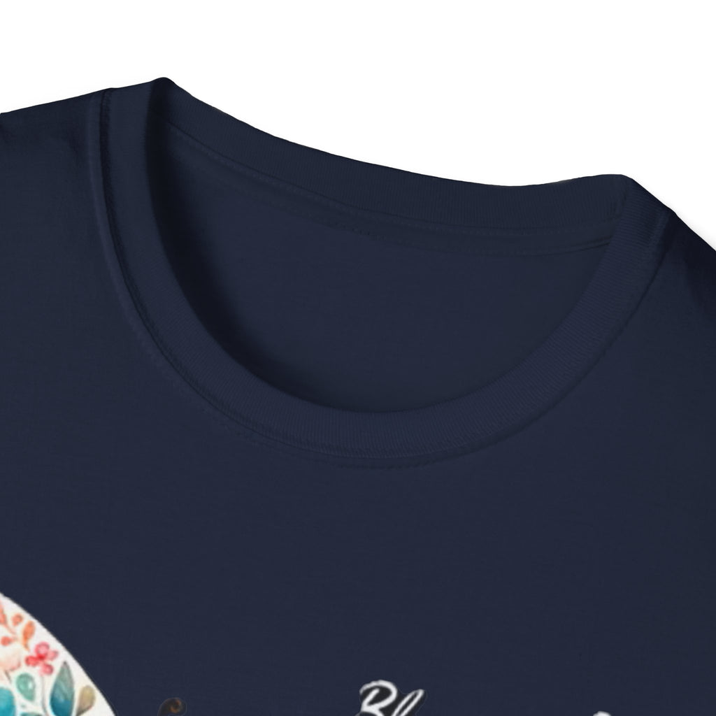 Faith Butterfly T-Shirt — "Blessed by God, Loved by Jesus, Led by the Spirit" Christian Floral Tee
