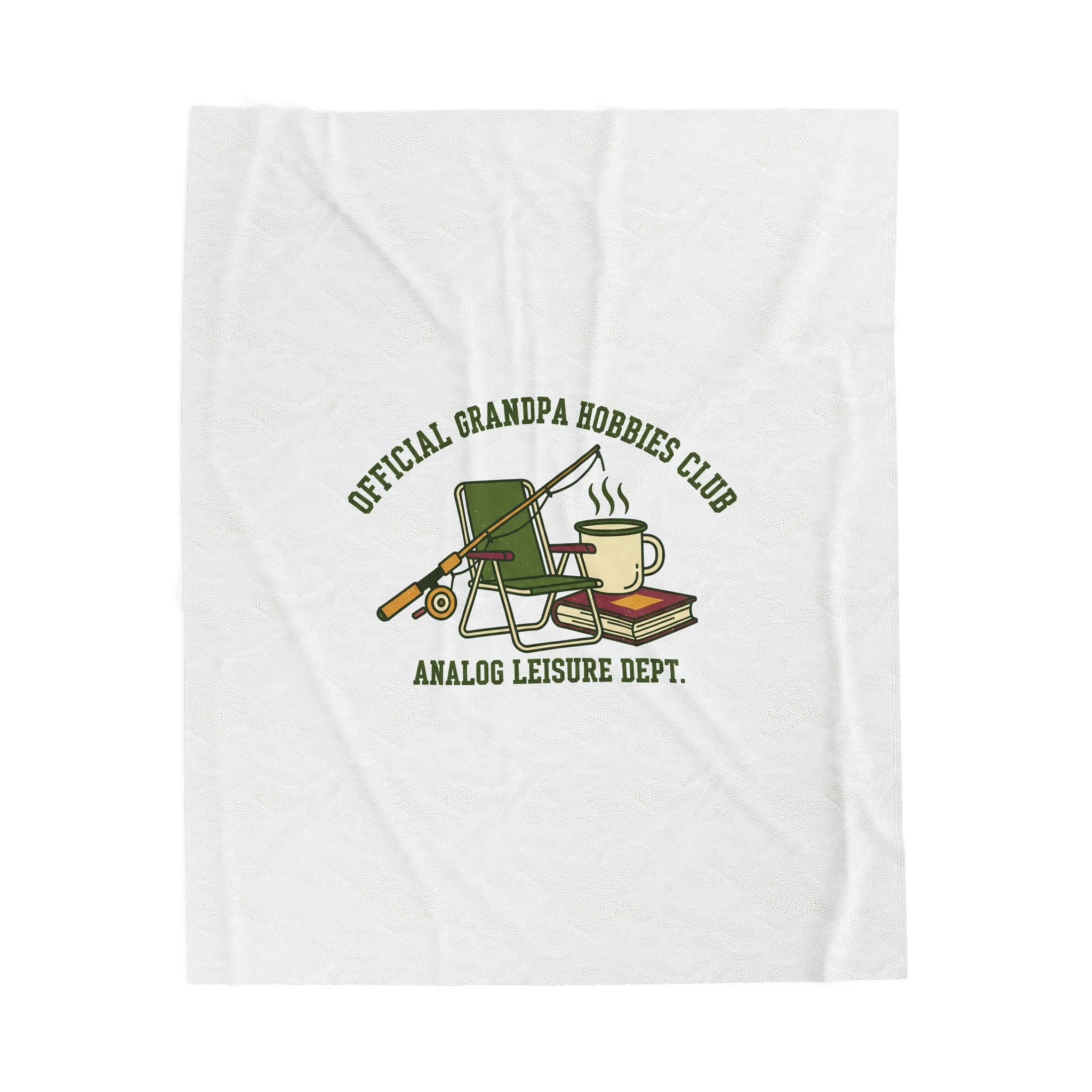 Analog Leisure 'Official Grandpa Hobbies Club' Velveteen Blanket | retro wildlife, country core