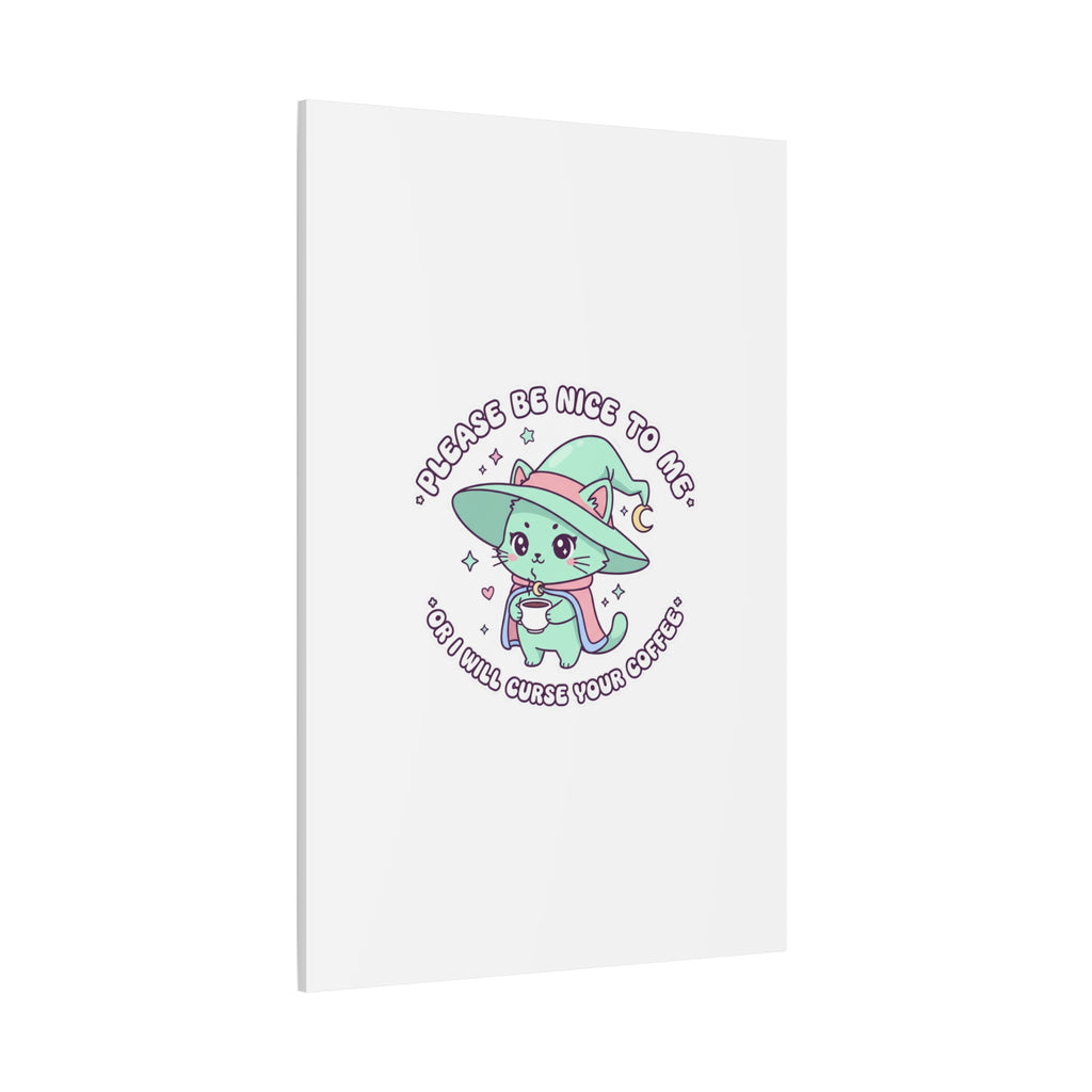 Please Be Nice To Me Canvas | Soft Threat kawaii menacing art