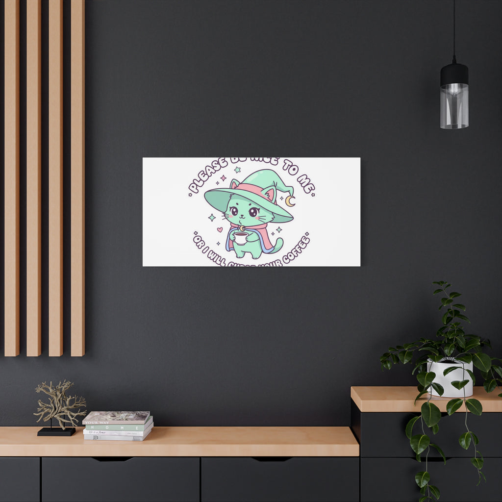 Please Be Nice To Me Canvas | Soft Threat kawaii menacing art