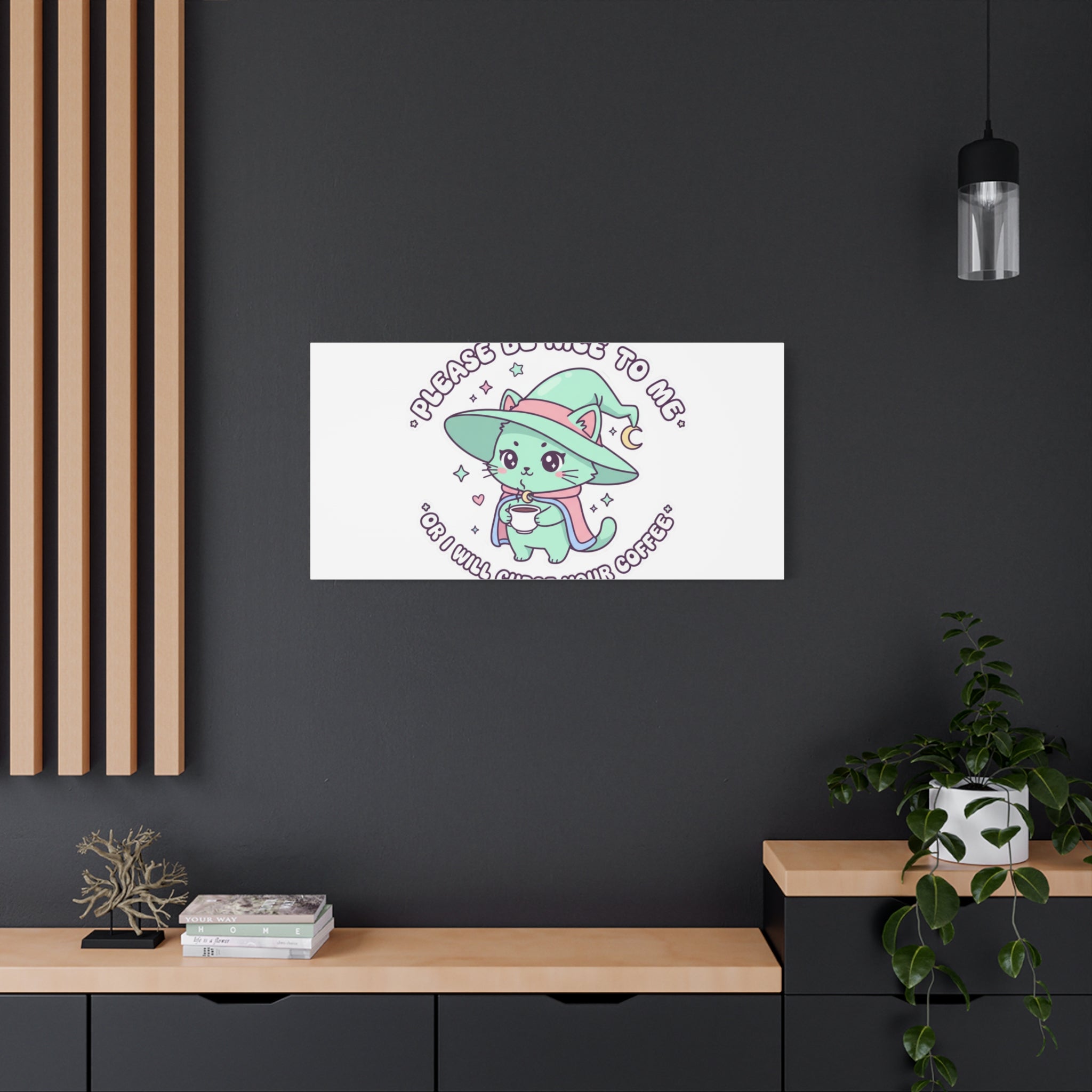 Please Be Nice To Me Canvas | Soft Threat kawaii menacing art