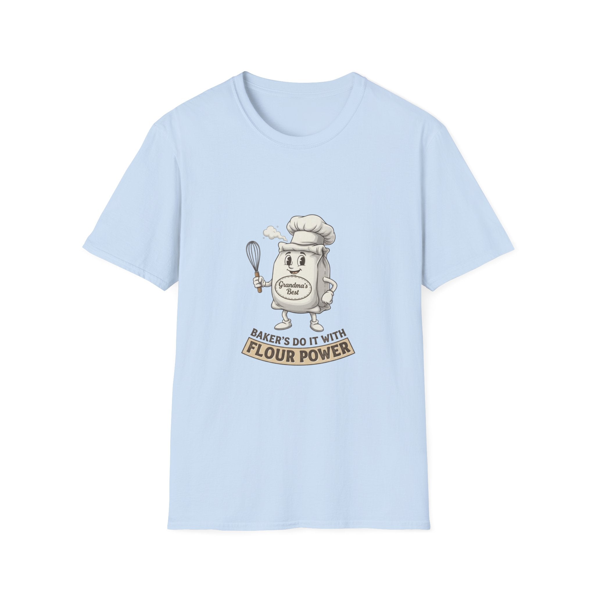 Bakers Do It With Flour Power T-Shirt — Funny Baking Chef Tee