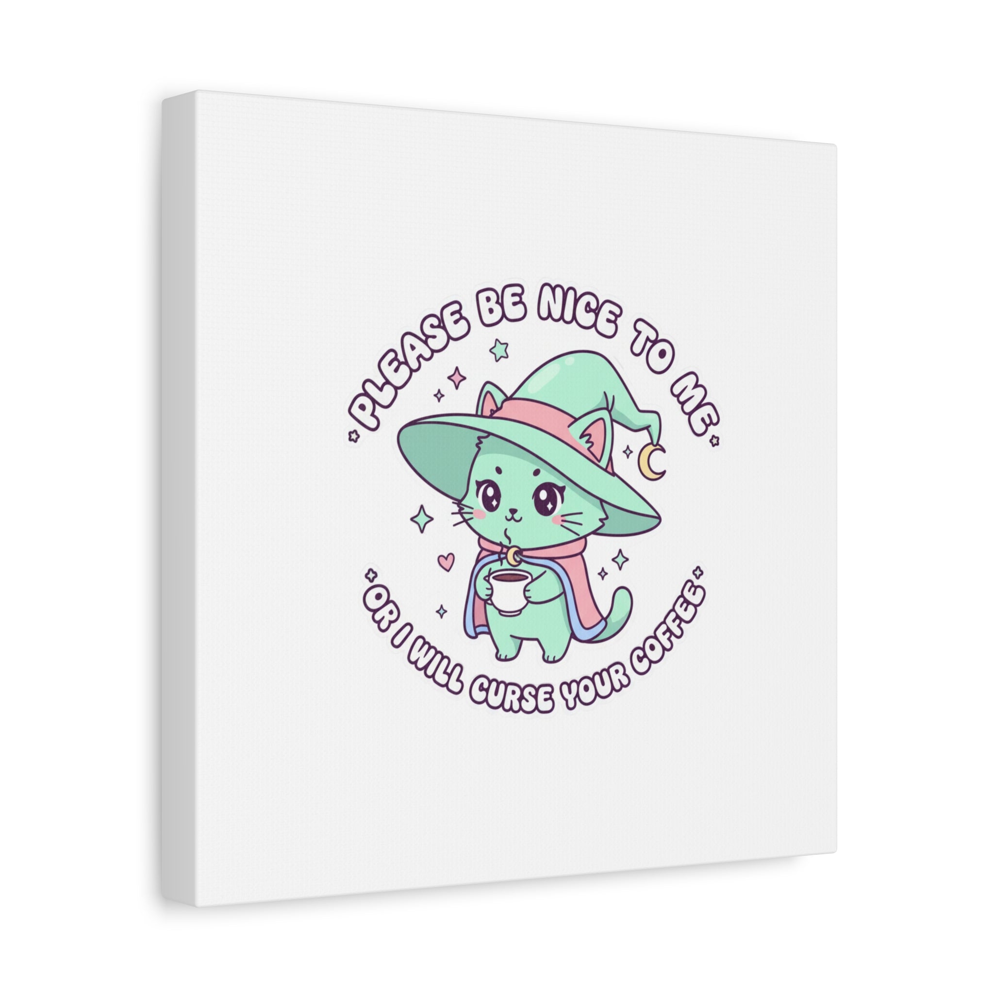 Please Be Nice To Me Canvas | Soft Threat kawaii menacing art