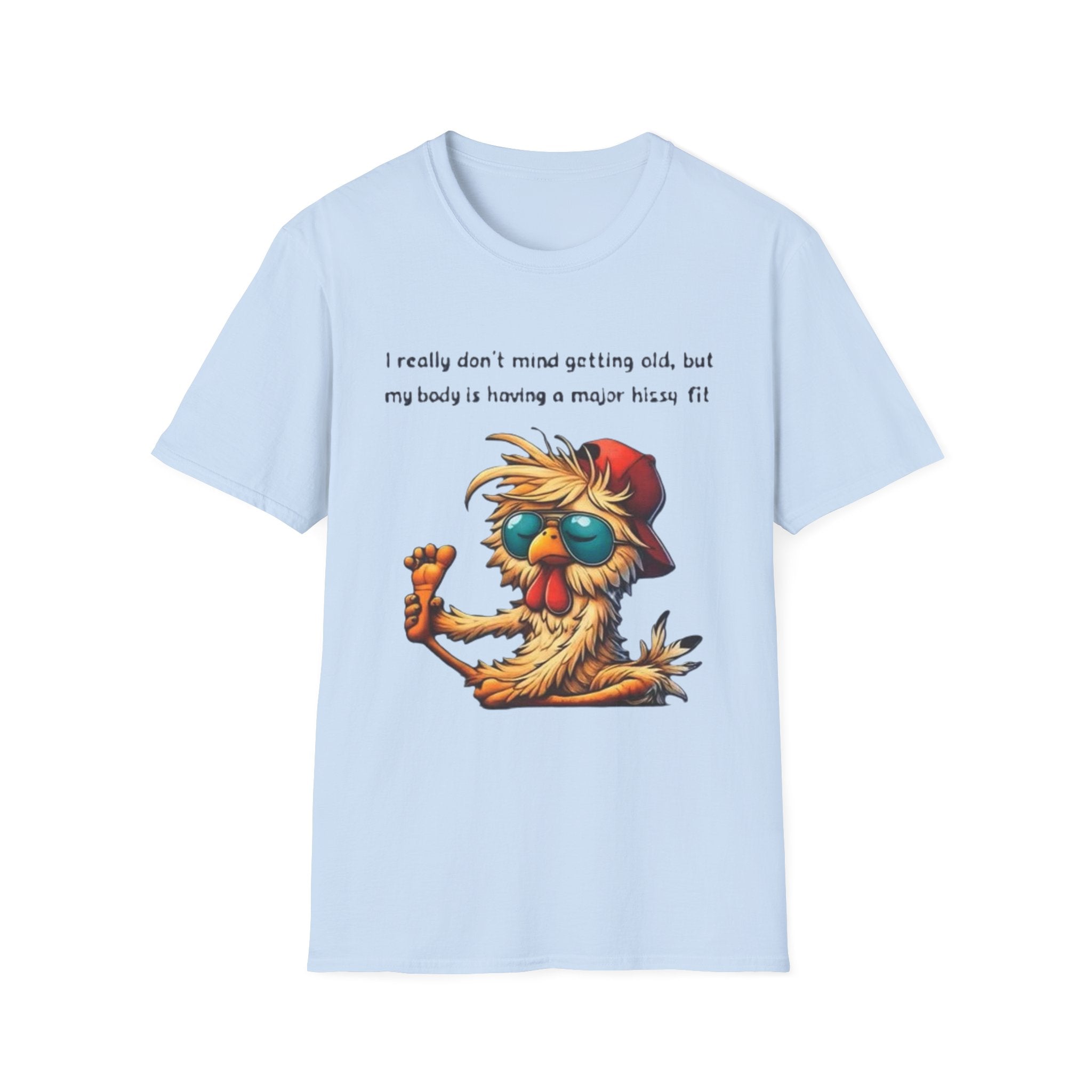 Funny Retirement T-Shirt — "I Really Don't Mind Getting Old, My Body Is Having a Major Hissy Fit"