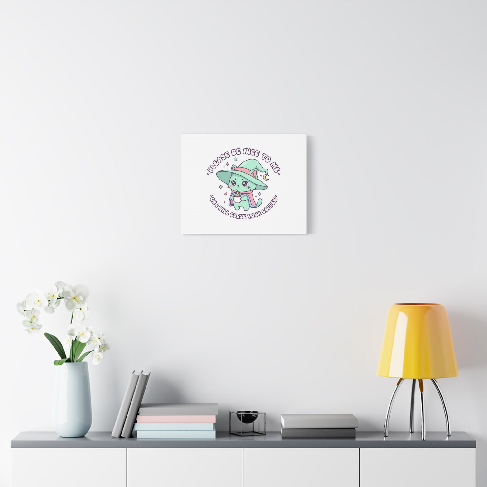 Please Be Nice To Me Canvas | Soft Threat kawaii menacing art