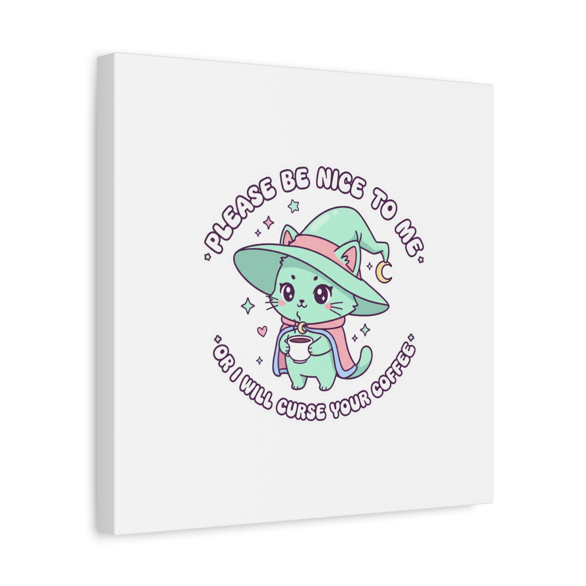 Please Be Nice To Me Canvas | Soft Threat kawaii menacing art