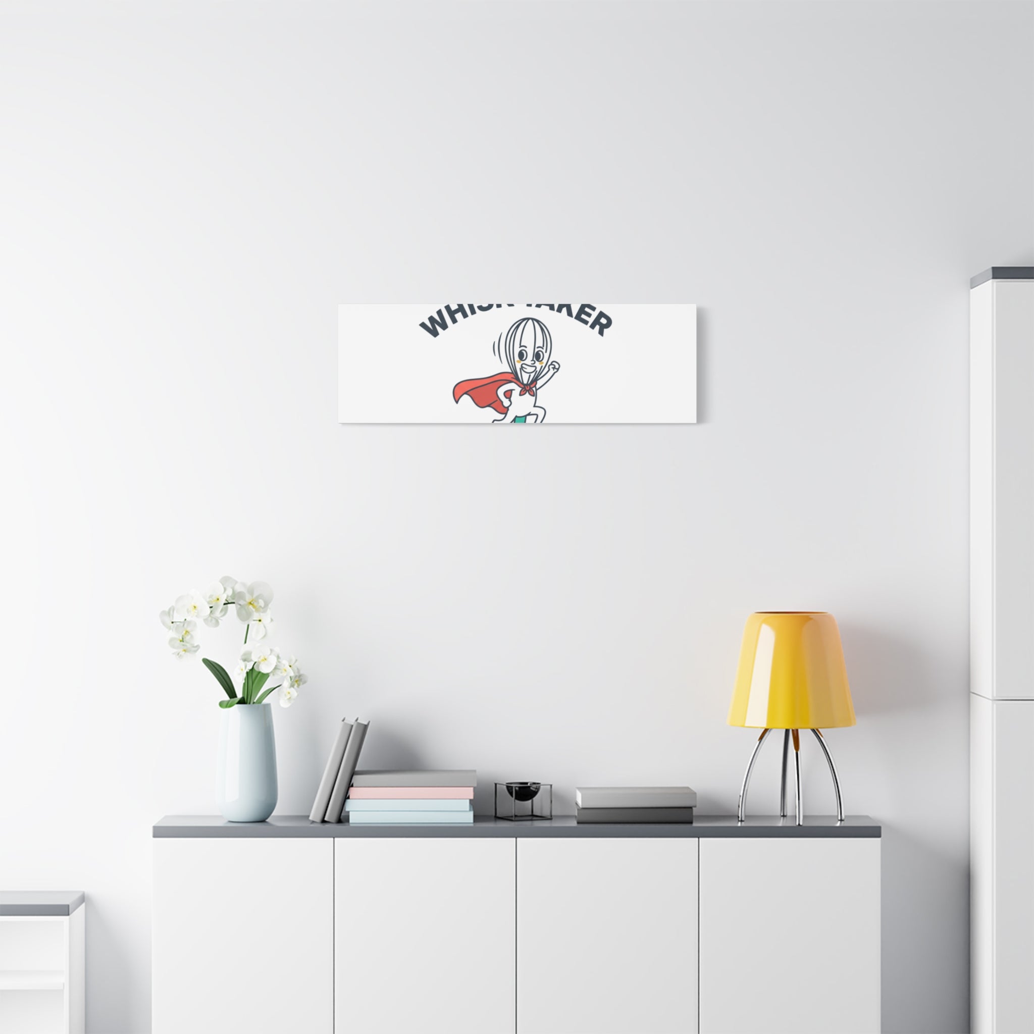 Whisk Taker Canvas, Stretched | Kitchen Pun Minimalism, cooking humor
