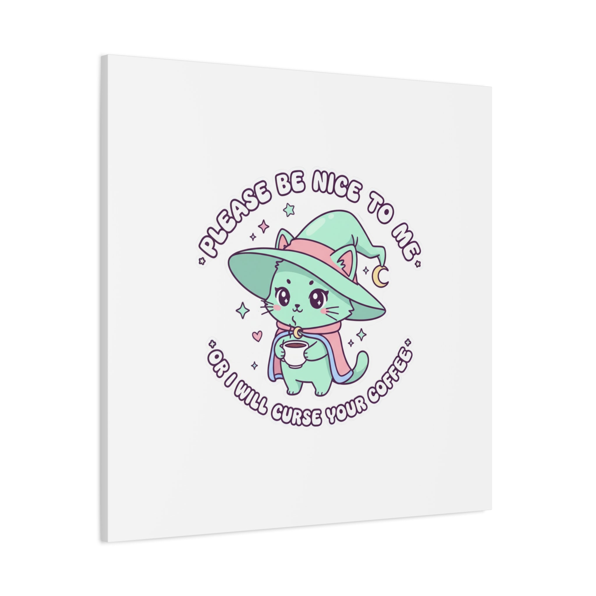 Please Be Nice To Me Canvas | Soft Threat kawaii menacing art