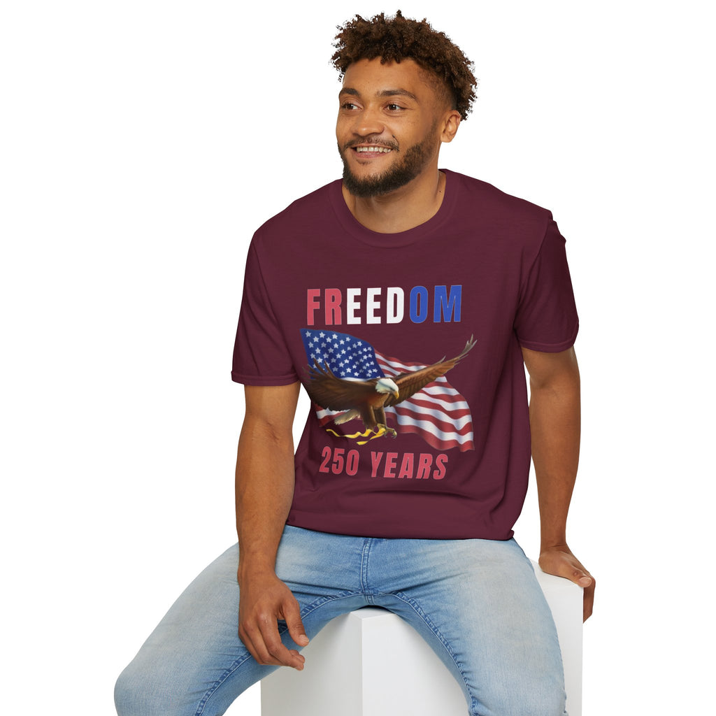 Freedom Eagle 250 Years T-Shirt | American Flag Patriotic Tee