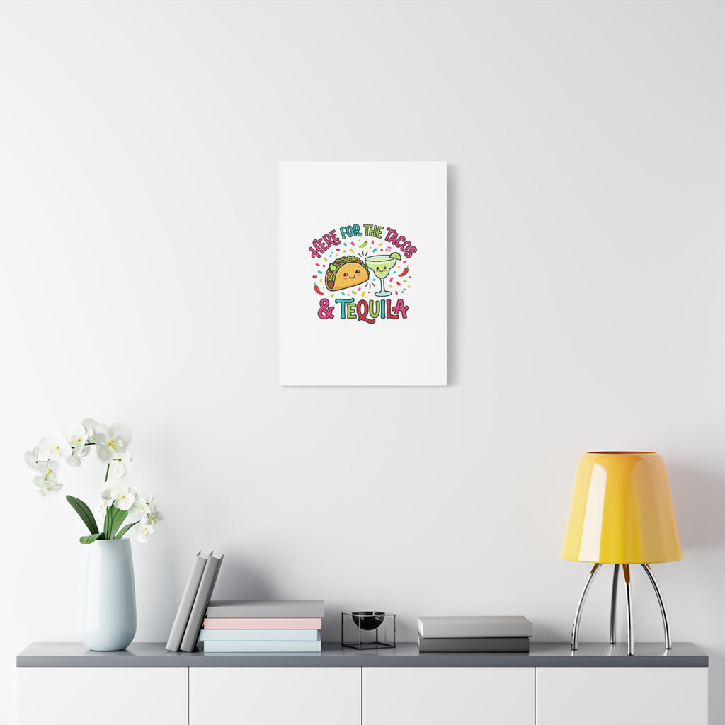 Here for the Tacos & Tequila Canvas | Cinco de Mayo fiesta decor