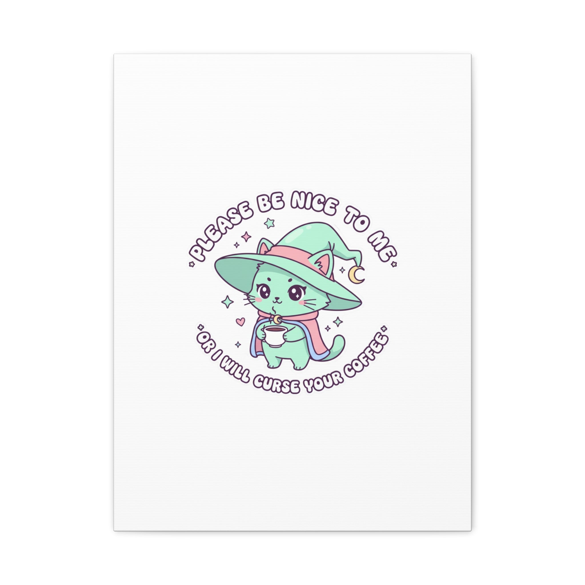 Please Be Nice To Me Canvas | Soft Threat kawaii menacing art