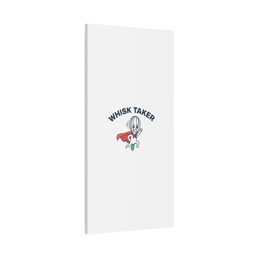 Whisk Taker Canvas, Stretched | Kitchen Pun Minimalism, cooking humor