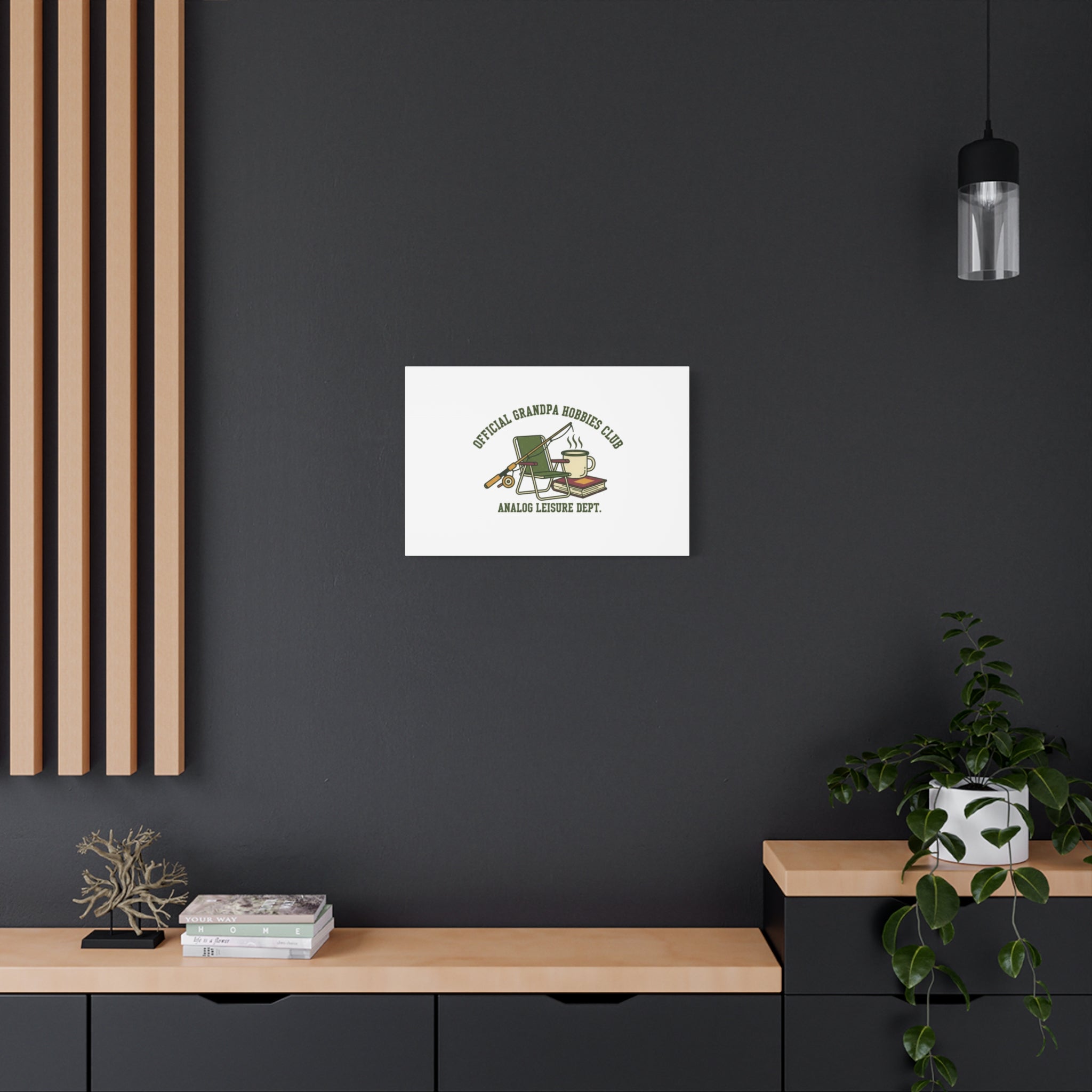 Analog Leisure Dept. Fishing Graphic Canvas | Grandpa Core, Retro Wildlife