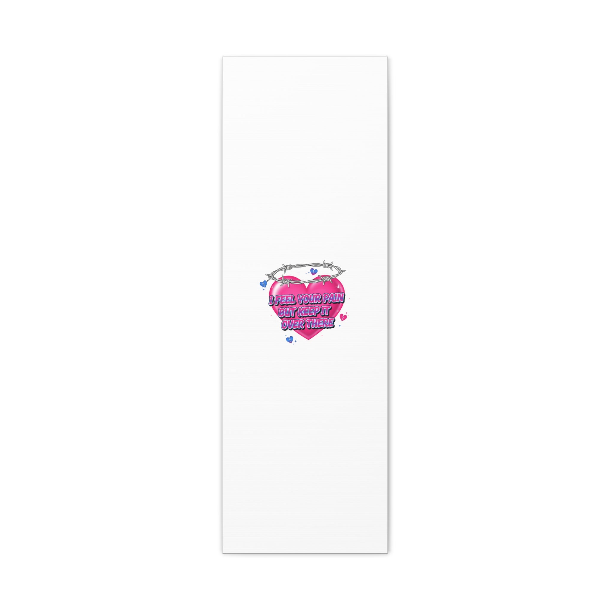 Snarky Neon Heart Airbrush Canvas | Softcore Hater, Y2K nostalgia