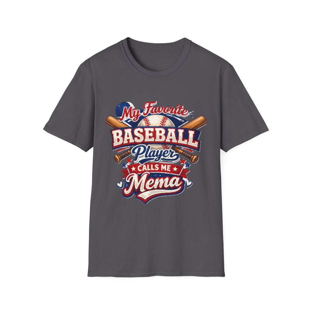 Baseball Mama T-Shirt — “My Favorite Baseball Player Calls Me Mama” Graphic Shirt