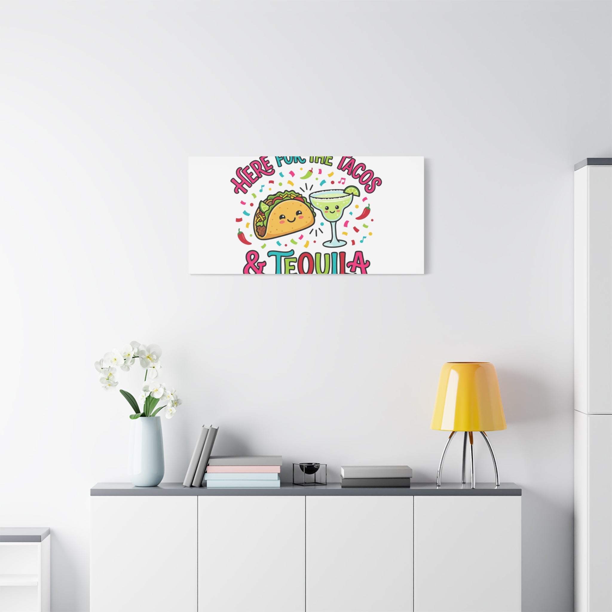 Here for the Tacos & Tequila Canvas | Cinco de Mayo fiesta decor