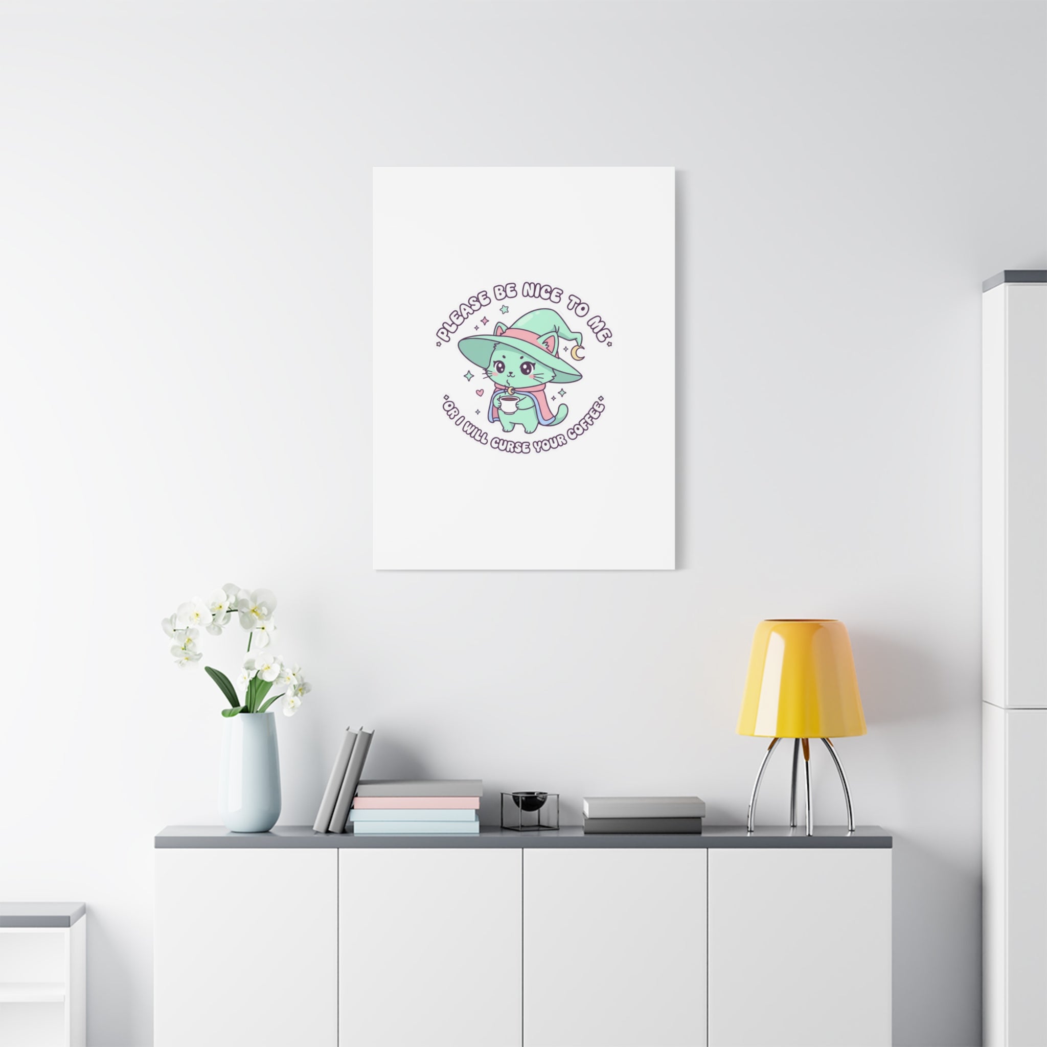 Please Be Nice To Me Canvas | Soft Threat kawaii menacing art