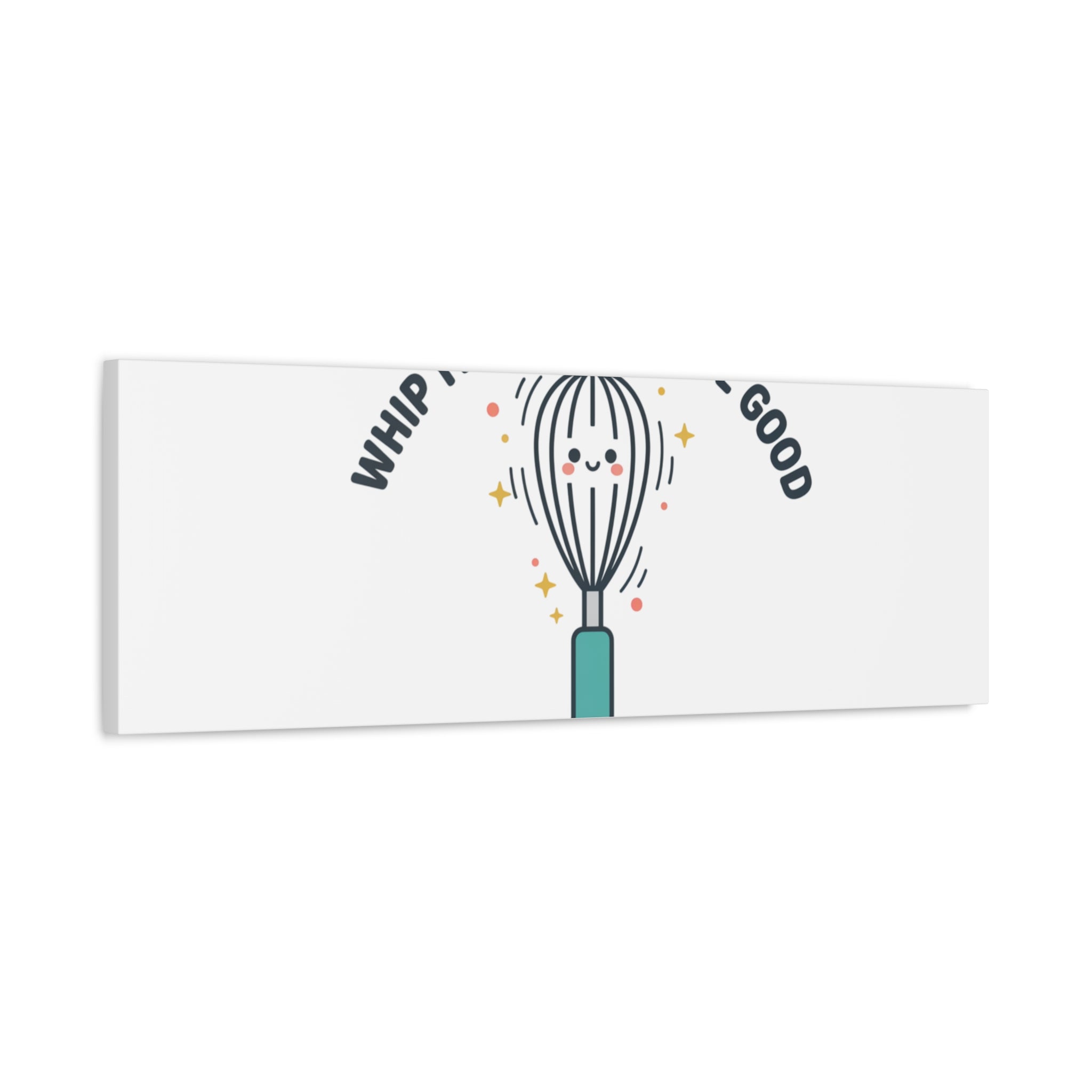 Whip It, Whip It Real Good Canvas | Kitchen Pun Minimalism, Cooking Humor