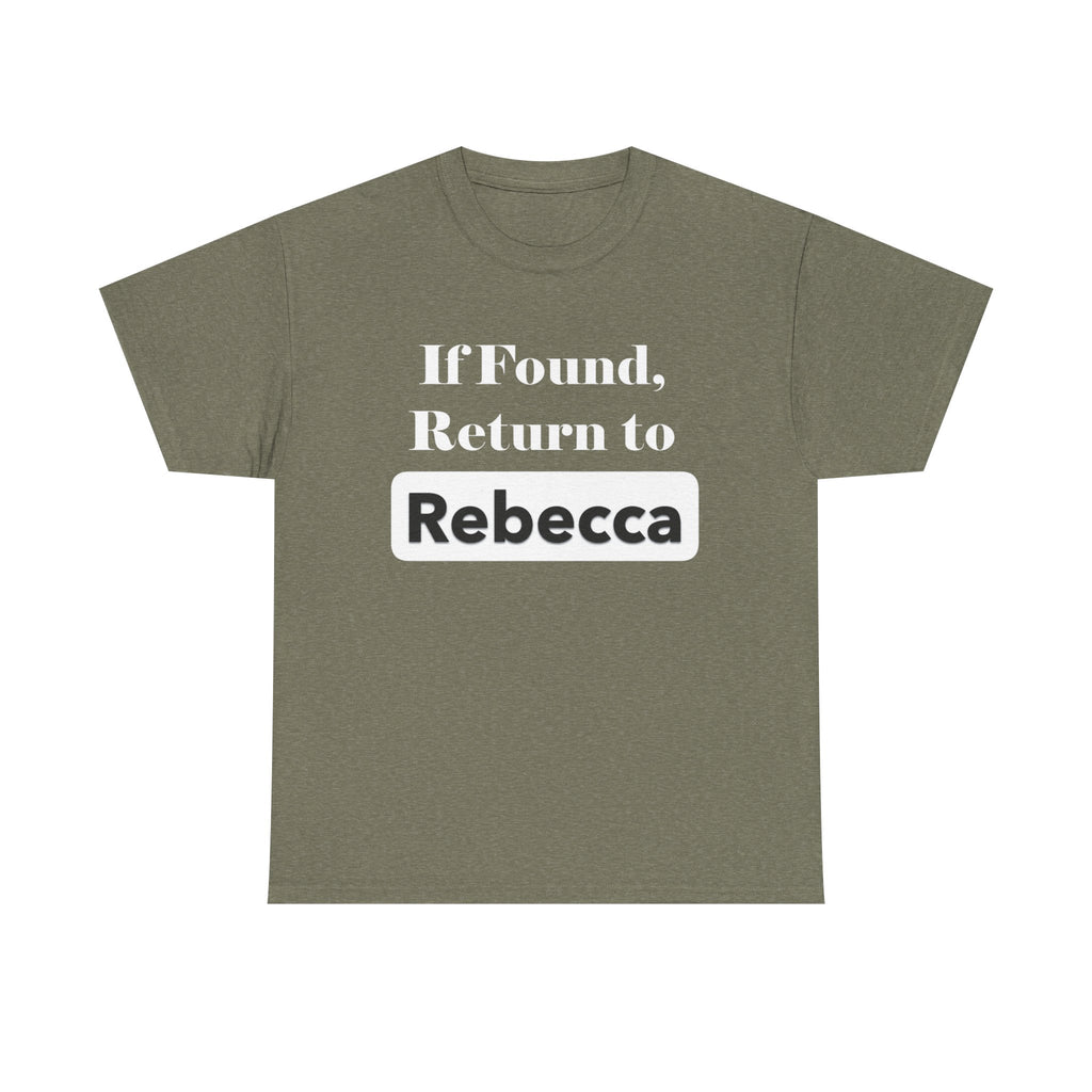 Rebecca Name Tee — Personalized Minimalist White T‑Shirt