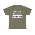 Rebecca Name Tee — Personalized Minimalist White T‑Shirt