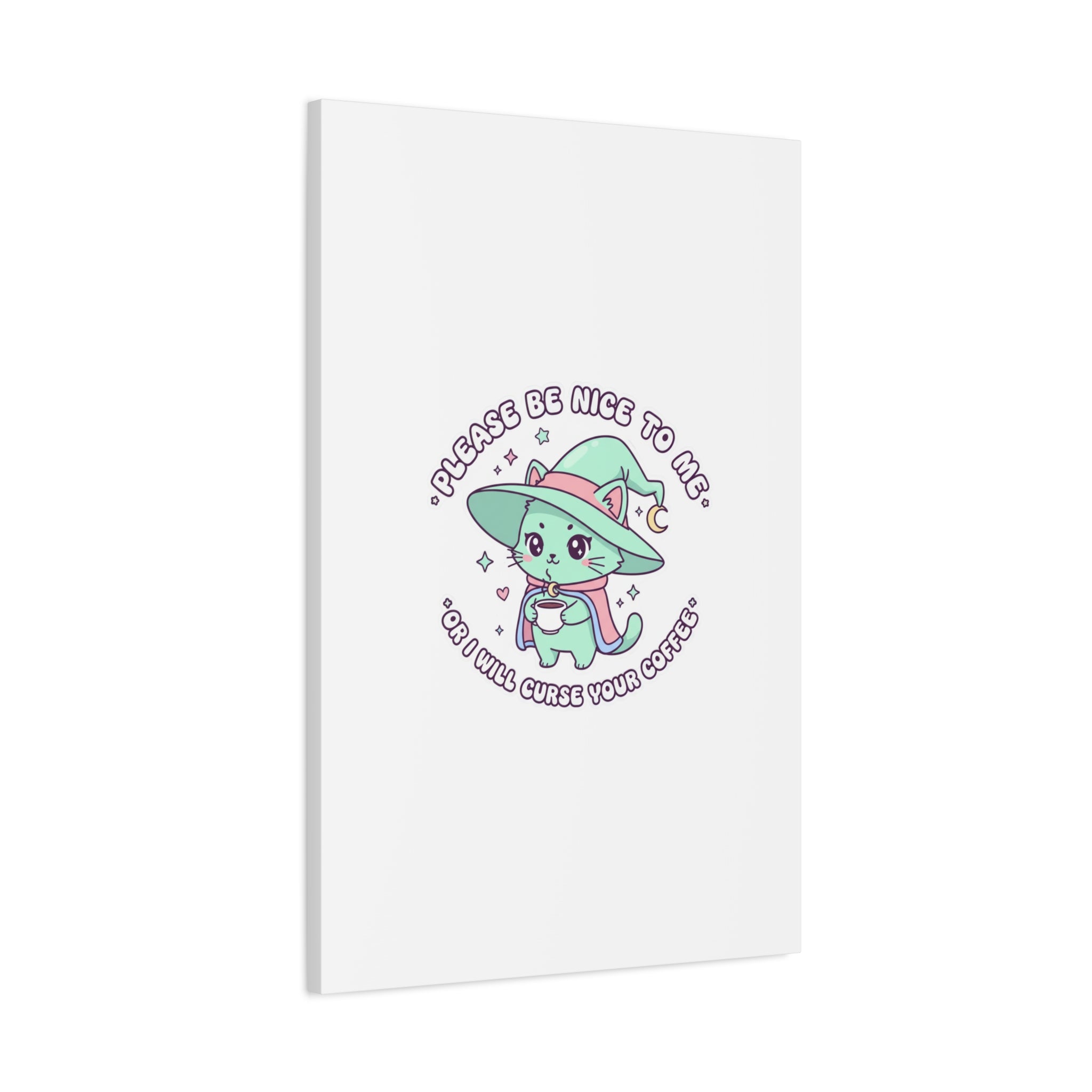 Please Be Nice To Me Canvas | Soft Threat kawaii menacing art