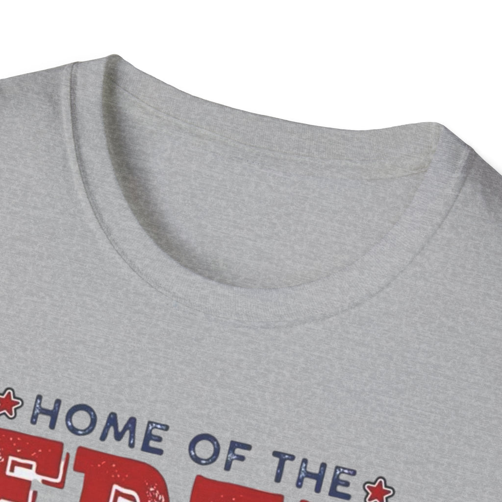 Patriotic Eagle T-Shirt — "Home of the Free Because of the Brave"
